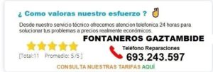 Fontanero Gaztambide precio